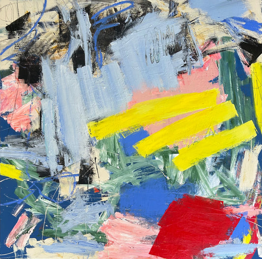 “I Think I'll Go Outside and Smile" 36"x36"